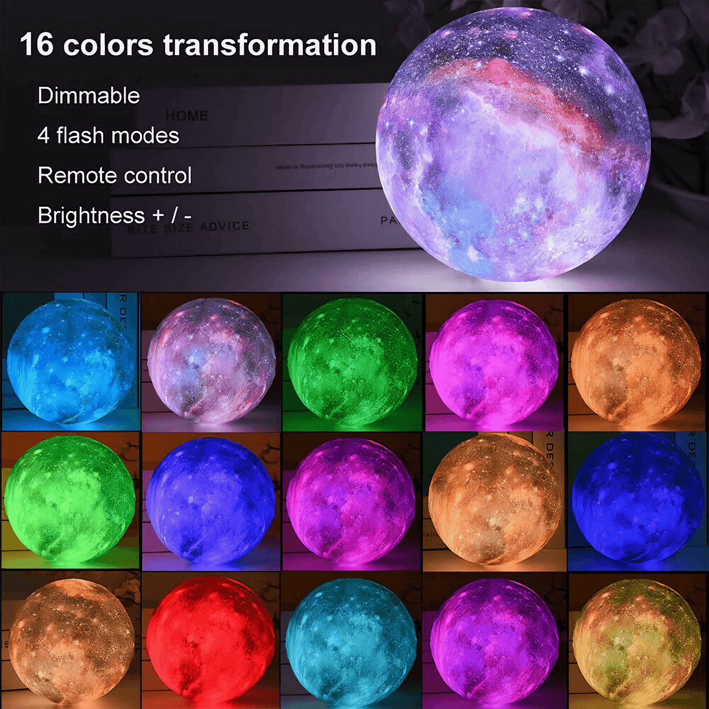 Galaxy Moon Lamp